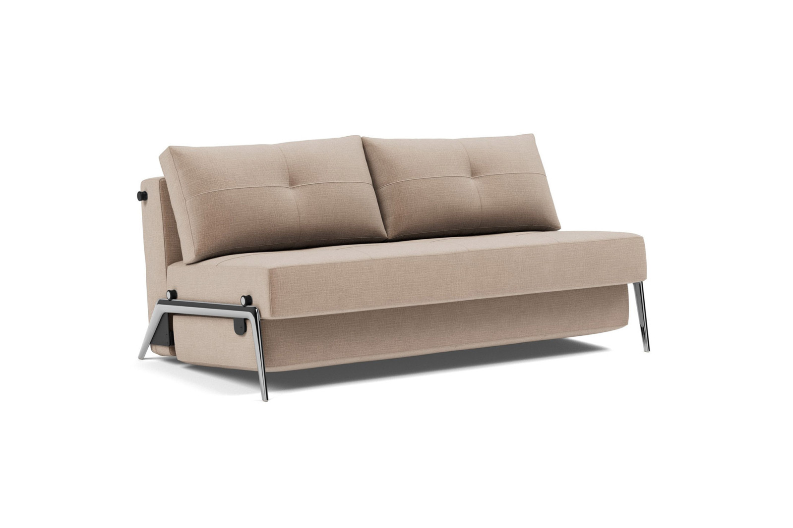 Cubed 160 Alu raztegljiv kavč z ležiščem 160 x 200 cm in aluminijastim podnožjem – Innovation Living