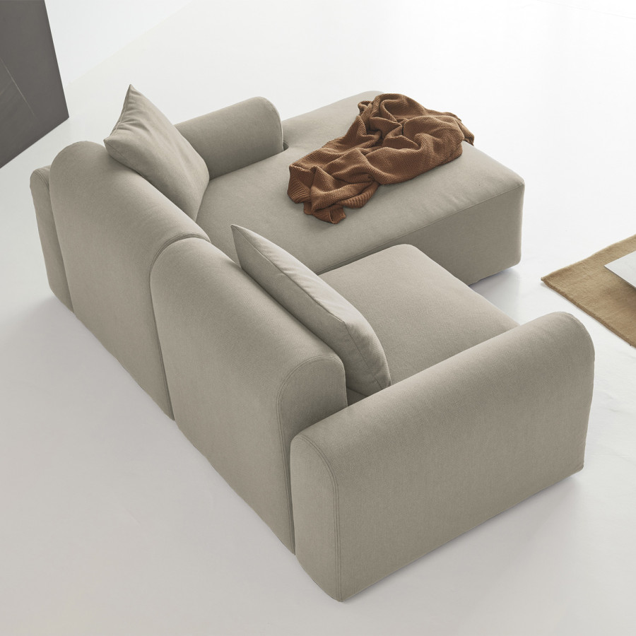 Rund Classic sedežna garnitura z ležalnikom, tkanina 571