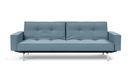 Splitback Chrome Sofa-Bed z Rokonasloni