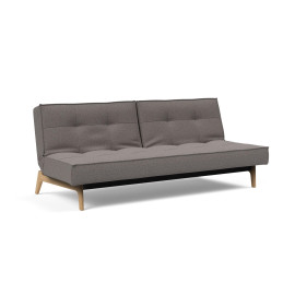 Eik Sofa Bed v tkanini 521, pokončen položaj, deljen naslon