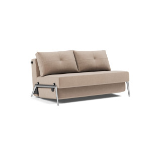 Cubed 140 Alu – raztegljiv kavč z ležiščem 140 × 200 cm in aluminijastim podnožjem Innovation Living.