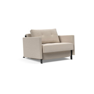 Cubed 90 Arms raztegljiv fotelj z ležiščem 90 x 200 cm in oblazinjenimi rokonasloni – Innovation Living
