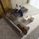 Rund Casual kotna sedežna garnitura, tkanina 411