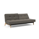 Eik Sofa Bed v tkanini 216, pokončen položaj, deljen naslon