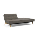 Eik Sofa Bed v tkanini 216, pokončen položaj, polovica naslona spuščena