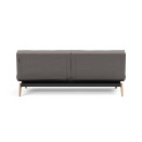 Eik Sofa Bed v tkanini 521, pokončen položaj, pogled od zadaj