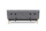 Aslak 120 Sofa Bed pogled od zadaj v tkanini 565 Twist Granite Nordic Mattress