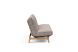 Aslak 120 Sofa Bed stranski pogled v tkanini 318 Cordufine Beige Sharp Plus Cover