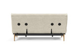 Aslak 140 Sofa Bed zadnji pogled v tkanini 357 Taura Off White z odstranljivo Nordic Cover prevleko