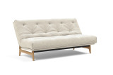 Aslak 140 Sofa Bed v tkanini 357 Taura Off White z neodstranljivo Nordic Mattress prevleko in skandinavskim dizajnom