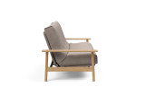 Balder Sofa Bed Nordic Cover s počivalnim naslonom v svetlo sivi tkanini 318 Cordufine Beige