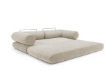 Circlus Daybed z L-nasloni razstavljen kot ležišče 180x200 cm v tkanini Esina Almond