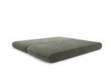 Circlus Daybed z L-nasloni kot ravno ležišče v zeleni tkanini 413 Esina Olive Green