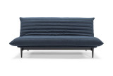 Colpus 140 Sofa Bed Quiltus v tkanini 528 Mixed Dance Blue s črnimi nogami – moder danski raztegljivi kavč