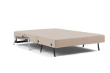 Cubed 140 Alu raztegnjen v posteljo 140 × 200 cm – udoben raztegljiv kavč za vsakodnevno spanje