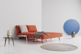 Cubed 140 Chrome kot postelja 140 × 200 cm v sodobnem ambientu – raztegljiv kavč Innovation Living