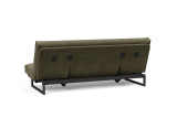 Fraction 120 Sofa Bed v tkanini 316 Cordufine Pine zadnji pogled z elegantno kovinsko konstrukcijo