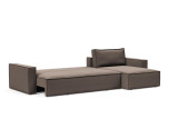 Newilla Lounger sofa bed raztegnjen v posteljo tkanina 530