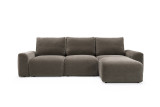 Norum Sofa Bed z ležalnikom temna tkanina 411 pogled spredaj