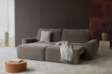 Norum Sofa Bed raztegnjen v posteljo 145x200 temna tkanina 411