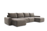 Norum Sofa Bed U-oblika Chunky rokonasloni velik U kavč za dnevno sobo temna tkanina 411