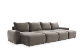 Norum Sofa Bed U-oblika Chunky rokonasloni sodoben lounge kavč temna tkanina 411