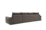 Norum Sofa Bed U-oblika Chunky rokonasloni zadnji pogled kavča temna tkanina 411