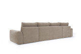 orum Sofa Bed U-oblika Chunky rokonasloni zadnji pogled kavča svetla tkanina 417