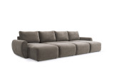 Norum Sofa Bed U-oblika Curve rokonasloni sodoben lounge kavč temna tkanina 411