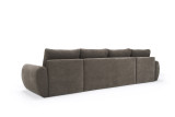 Norum Sofa Bed U-oblika Curve rokonasloni zadnji pogled kavča temna tkanina 411