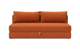 Osvald sofa bed v tkanini 412 – oranžno-rjav kavč pogled spredaj
