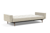 Kavč Splitback Styletto z rokonasloni razprt v ležišče 200 × 115 cm