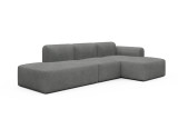 Tenksom Rund K1-2 modularna sedežna z ležalnikom K2L, Boucle Ash Grey 533