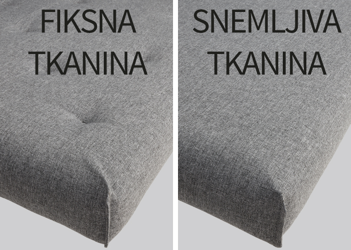IZBERI VRSTO PREVLEKE VZMETNICE
Fiksna prevleka
Kavč Rollo Sofa Bed s fiksno tkanino je odlična izbira za vse, ki iščete eleganten in trpežen kavč brez skrbi glede vzdrževanja prevlek. Fiksna tkanina je čvrsto napeta in se popolnoma prilega obliki kavča, kar zagotavlja brezhiben videz in dolgotrajno udobje. Oblazinjenje je izdelano iz visokokakovostnih materialov, ki so odporni na obrabo in ohranjajo svoj videz tudi po dolgotrajni uporabi. Idealno za dnevne sobe, sobe za goste ali manjša stanovanja, kjer želite maksimalno estetiko in funkcionalnost.
Snemljiva prevleka
Kavč Rollo Sofa Bed s snemljivo tkanino ponuja popolno kombinacijo udobja, praktičnosti in stila. Snemljive prevleke omogočajo enostavno čiščenje in zamenjavo, kar je idealno za gospodinjstva z otroki, hišnimi ljubljenčki ali za vse, ki si želijo večjo prilagodljivost pri vzdrževanju. Inovativna zasnova omogoča hitro odstranitev in ponovno namestitev prevlek brez posebnega orodja. Ohranite svoj kavč vedno čist in osvežen z menjavo tkanin po potrebi.