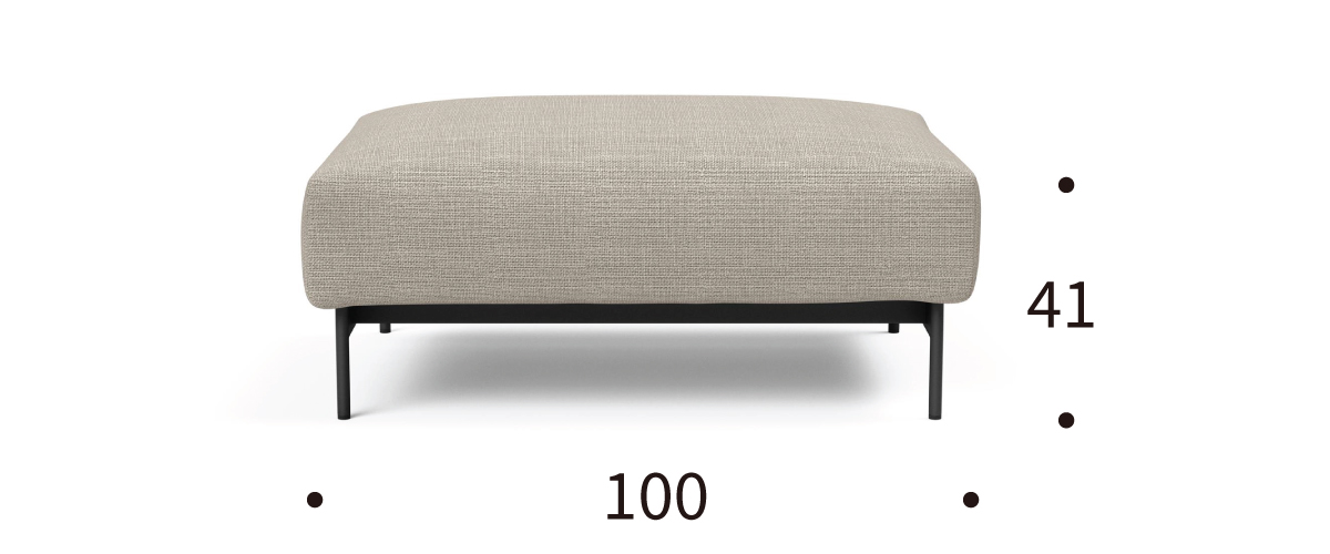 Malloy tabure dimenzije: dolžina 100 cm in višina 41 cm
