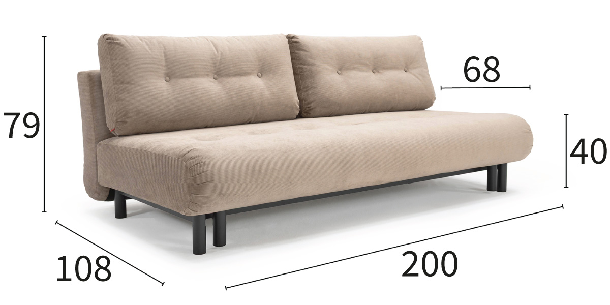 Nabli Sofa Bed dimenzije kavča širina 200 cm globina 108 cm višina 79 cm