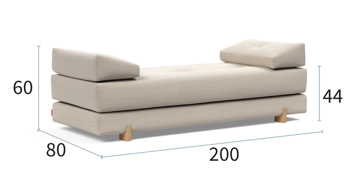 Sigmund dnevni ležalnik dimenzije: širina 200 cm, globina 80 cm, višina 60 cm