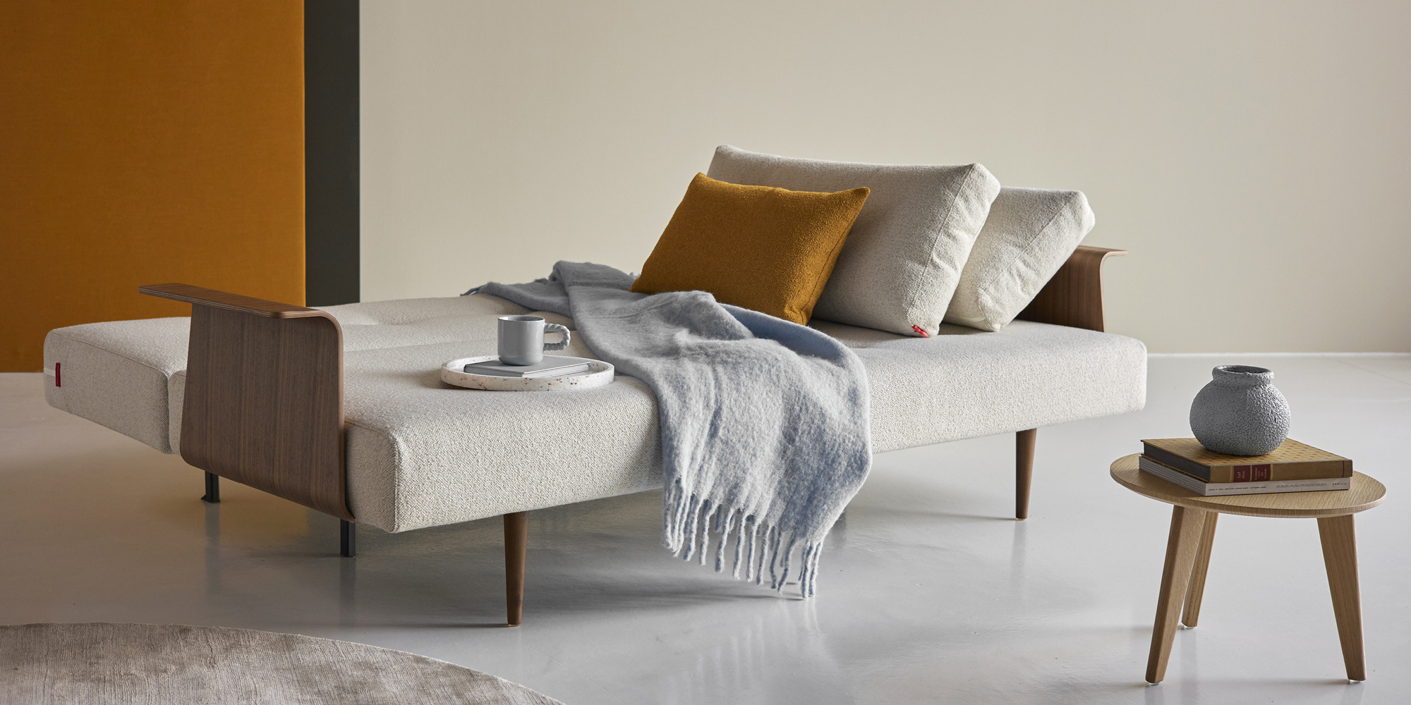 Recast sofa bed z rokonasloni, tkanina 357